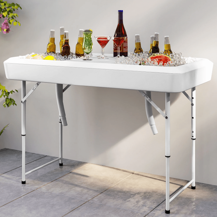 4ft Folding Ice Cooler Table