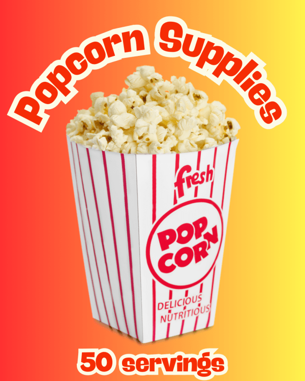50 servings of Popcorn