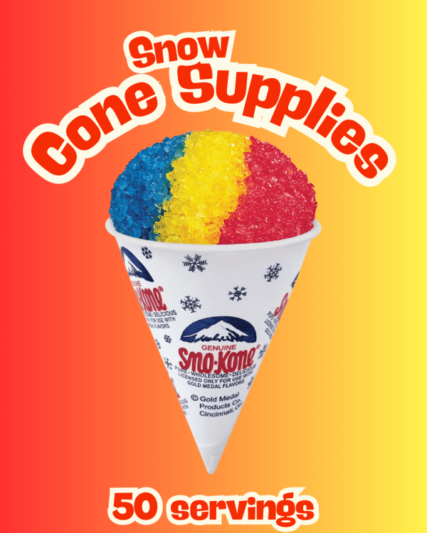 50 servings of Snow Cone supplies
