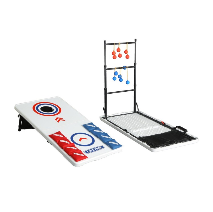 Lifetime Heavy Duty Cornhole, Ladder Golf, and Table Combo S Lifetime Heavy Duty Cornhole, Ladder Golf, and Table Combo S
