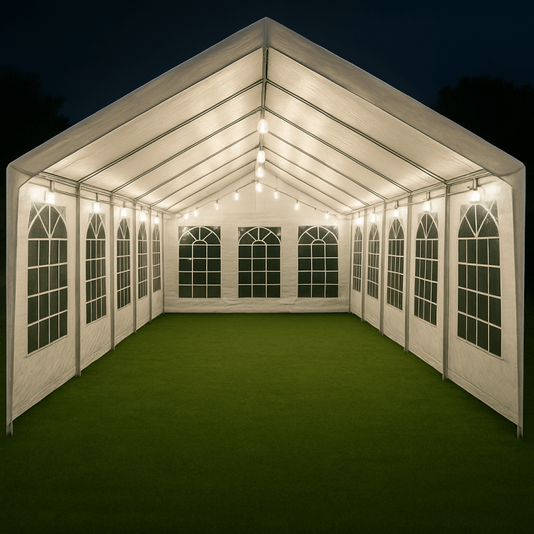 20 x 40 Tent Globe Lighting